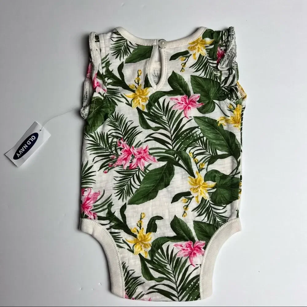 Old Navy  Baby Tropical Print  Style Onesie Sz 0-3M